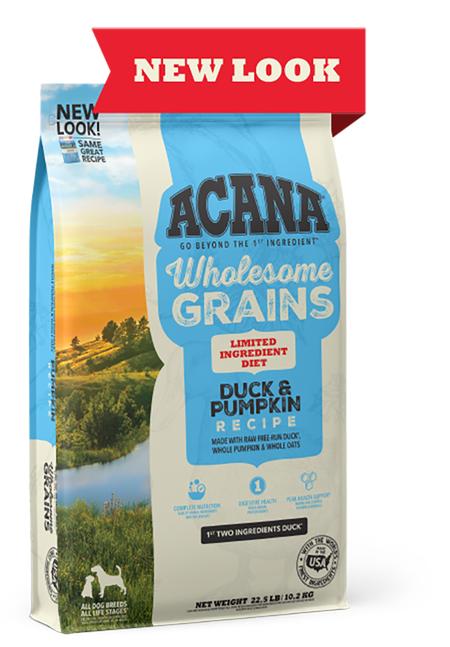  Acana Wholesome Grains, Duck & Pumpkin Recipe, Limited Ingredient Diet