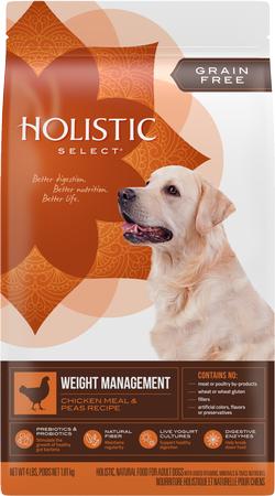 Holistic Select Grain-Free Weight Management Chicken Meal & Peas Dry Dog Food