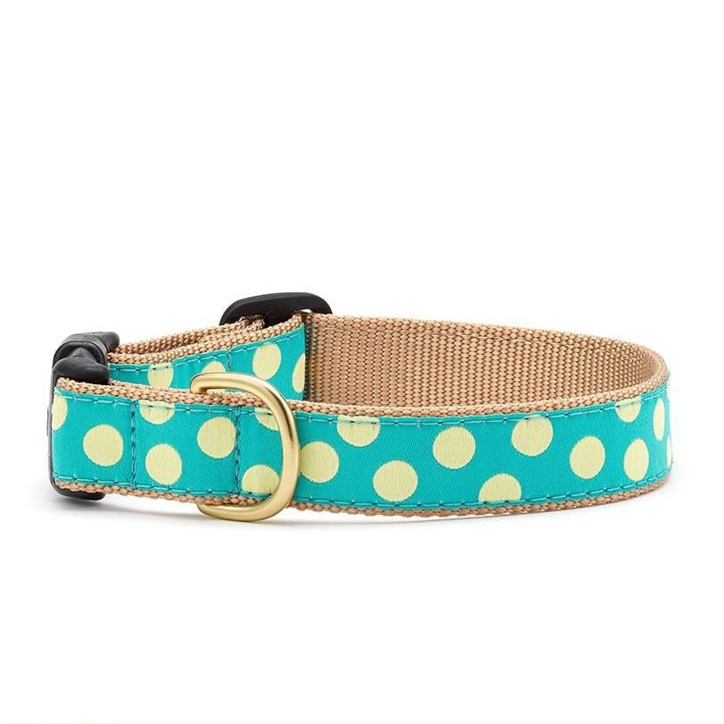  Up Country Teal/Yellow Dot Collar