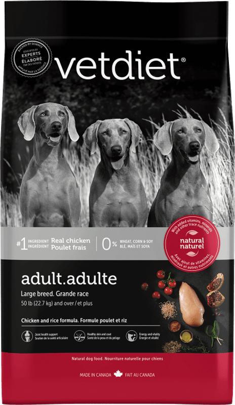  Vetdiet ® Adult Large Breed Chicken And Rice Dry Dog Food