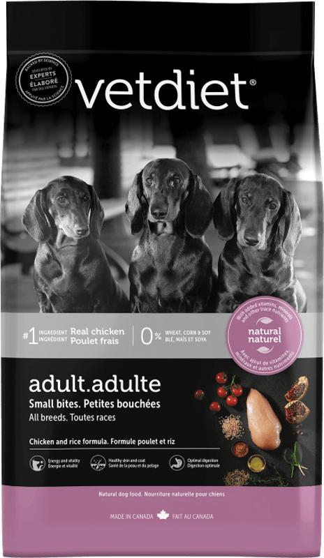  Vetdiet ® Adult Small Bites All Breeds Chicken And Rice Dry Dog Food