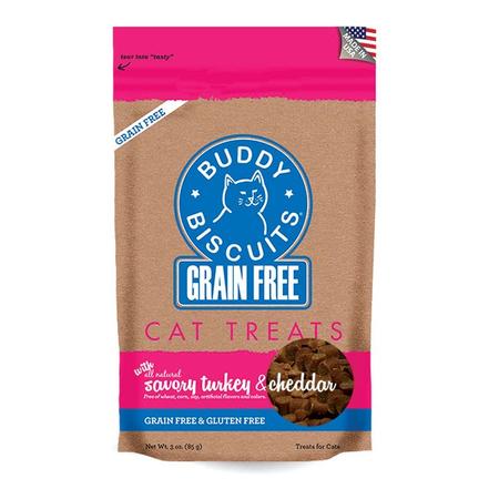 Buddy Biscuits Grain-Free Turkey & Cheddar Cat Treats
