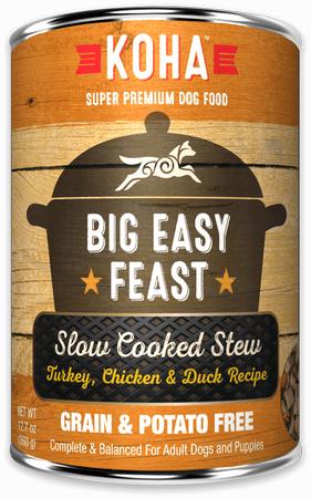 Koha Big Easy Feast Slow Cooked Stew Turkey, Chicken, & Duck for Dogs