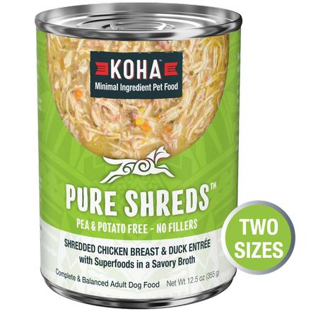 Koha Pure Shreds Chicken Breast & Duck Entree for Dogs