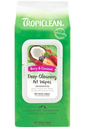 Tropiclean Deep Cleaning Grooming Wipes