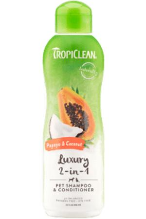 Tropiclean Papaya & Coconut 2-in-1 Luxury Shampoo & Conditioner