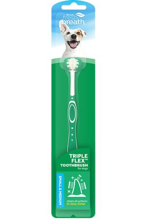 Tropiclean Tripleflex Toothbrush for Small/Medium Dogs