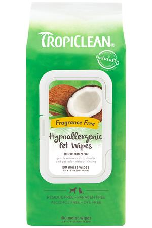Tropiclean Hypoallergenic Grooming Wipes