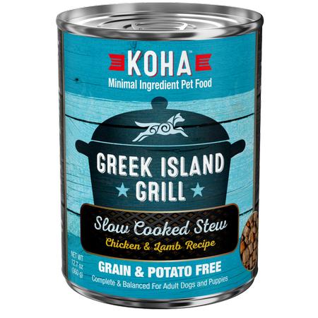 Koha Greek Island Grill Slow Cooked Stew Chicken and Lamb for Dogs