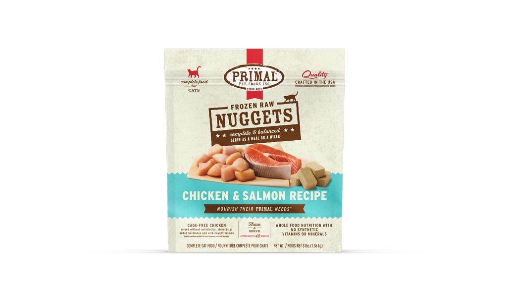 Primal Raw Chicken and Salmon Formula for Cats