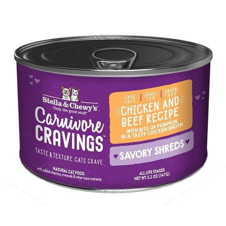 Stella & Chewy's Carnivore Cravings Savory Shreds Chicken & Beef Recipe