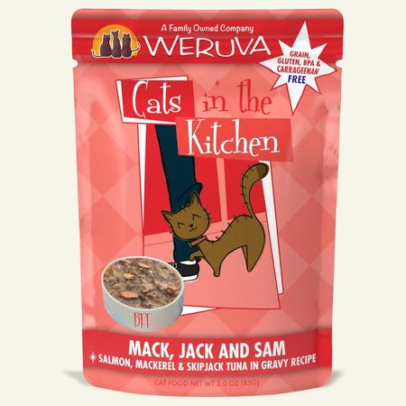 Cats in the Kitchen Mack, Jack & Sam Salmon, Mackerel & Skipjack Tuna in Gravy for Cats