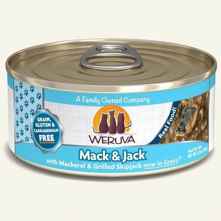 Weruva Mack and Jack with Mackerel and Grilled Skipjack in Gravy for Cats
