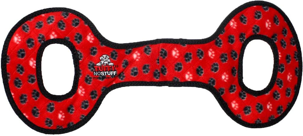  Tuffy's Tug- O- War No- Stuff Squeaky Plush Dog Toy - Red