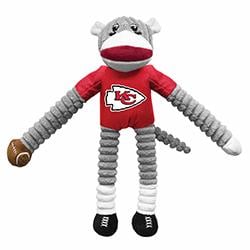 Kansas City Chiefs Sock Monkey Dog Toy