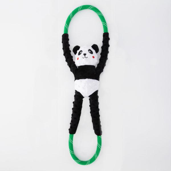  Zippy Paws Rope Tugz Panda Dog Toy