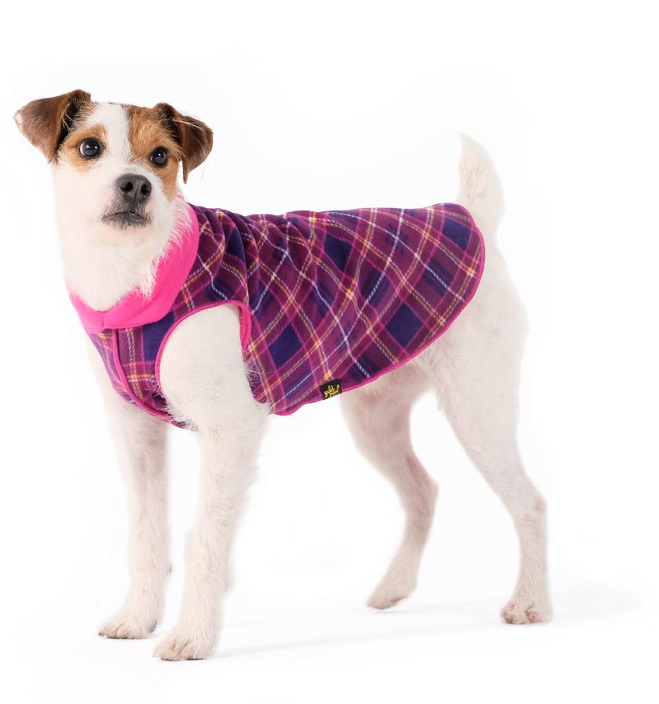  Gold Paw Duluth Double Fleece - Mulberry Plaid And Fuchsia