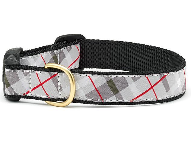  Upcountry Gray Plaid Dog Collar