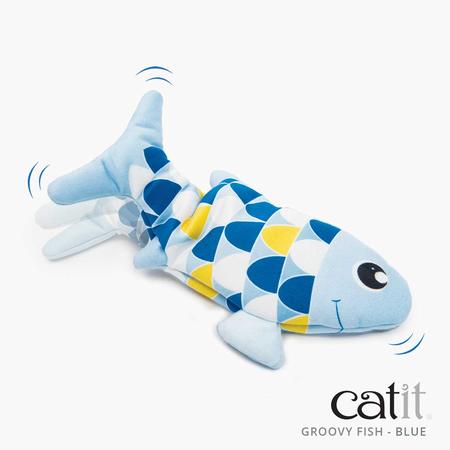 CatIt Groovy Fish Cat Toy - Blue
