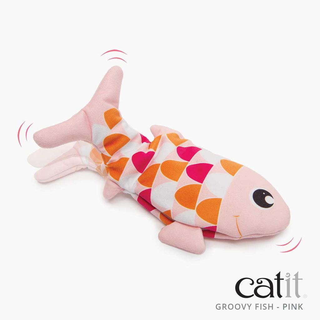  Catit Groovy Fish Cat Toy - Pink
