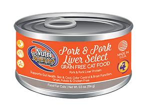  Nutrisource Pork & Pork Liver Grain Free Pate Cat Food