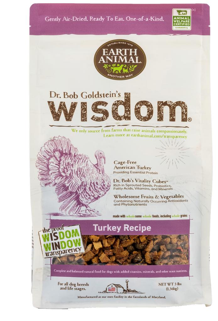  Earth Animal Wisdom Turkey Recipe Air- Dried Dog Food