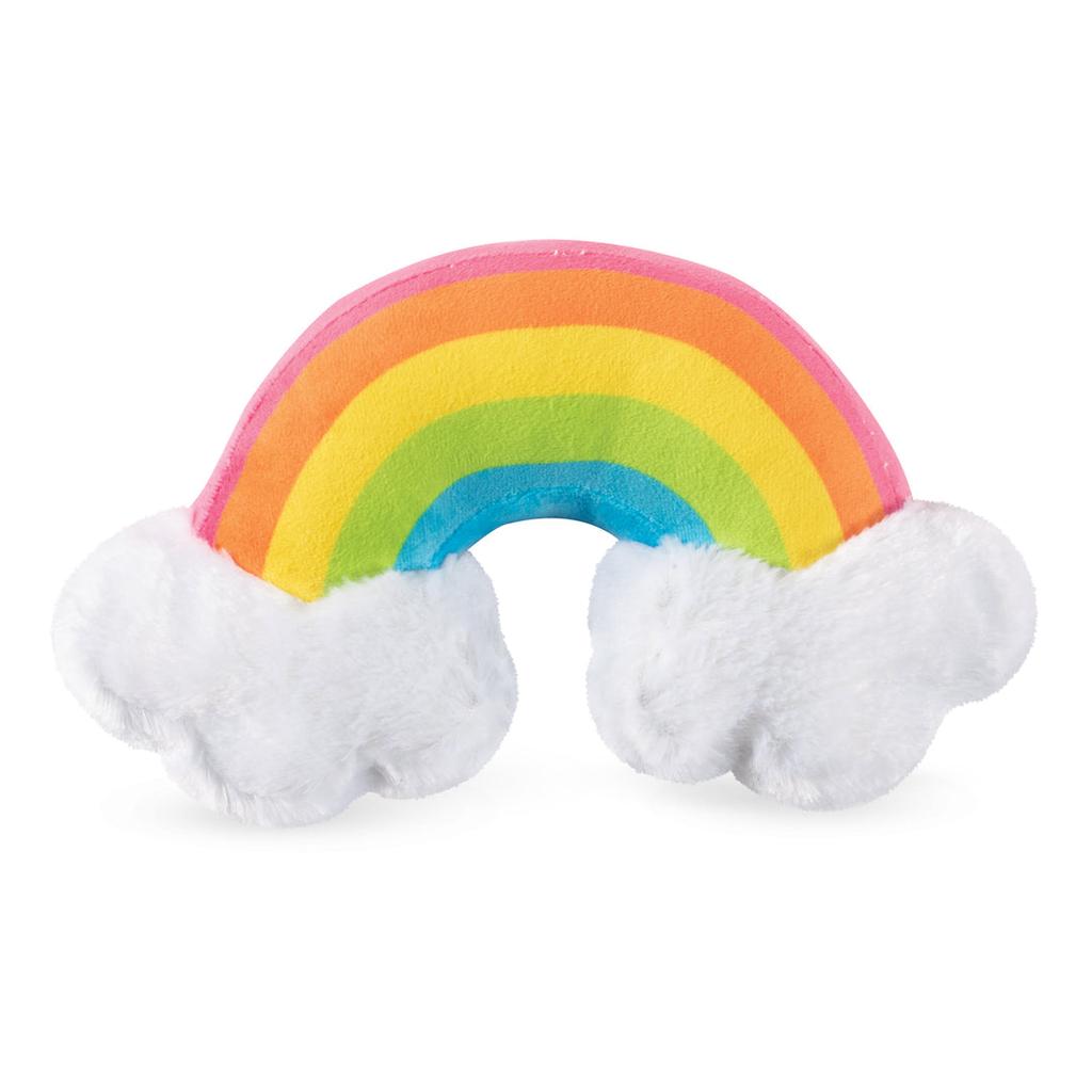  Fringe Studio Rainbow With Clouds Plush Dog Toy