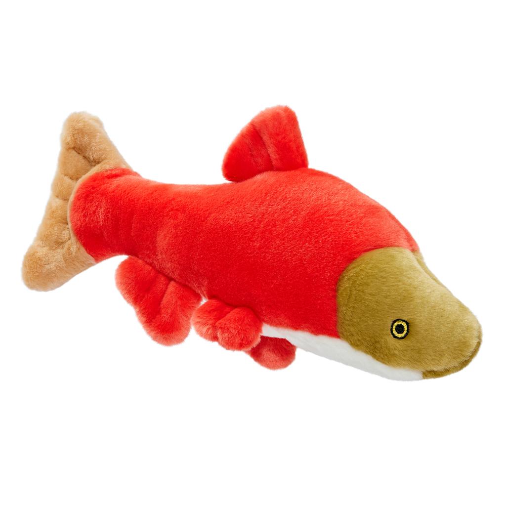 Fluff Tuff Cedar Salmon Plush Dog Toy