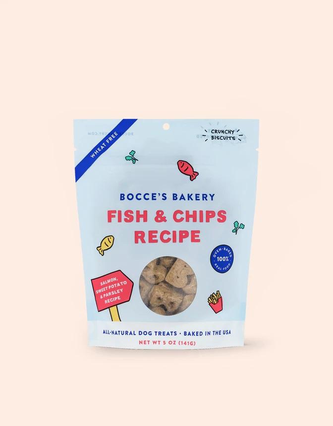  Bocce's Bakery Fish & Chips Crunchy Treats For Dogs