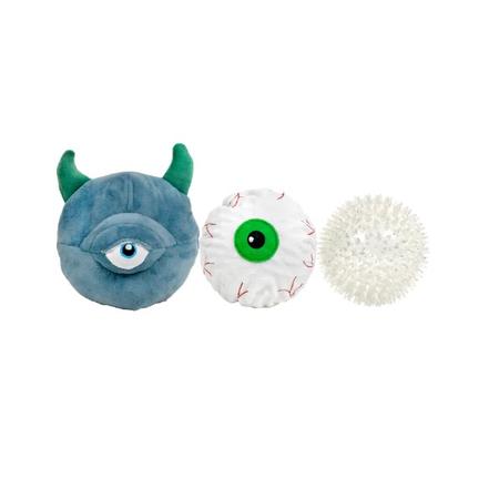 Patchwork Pet Prickle Monster With Eyeball Dog Toy