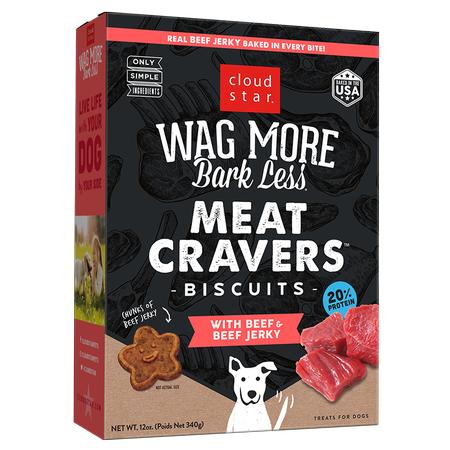 Wag More, Bark Less Meat Cravers Biscuits Beef & Beef Jerky