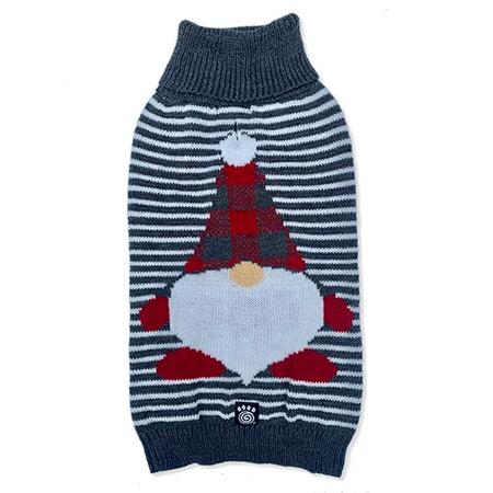 Petrageous Christmas Gnome Striped Sweater
