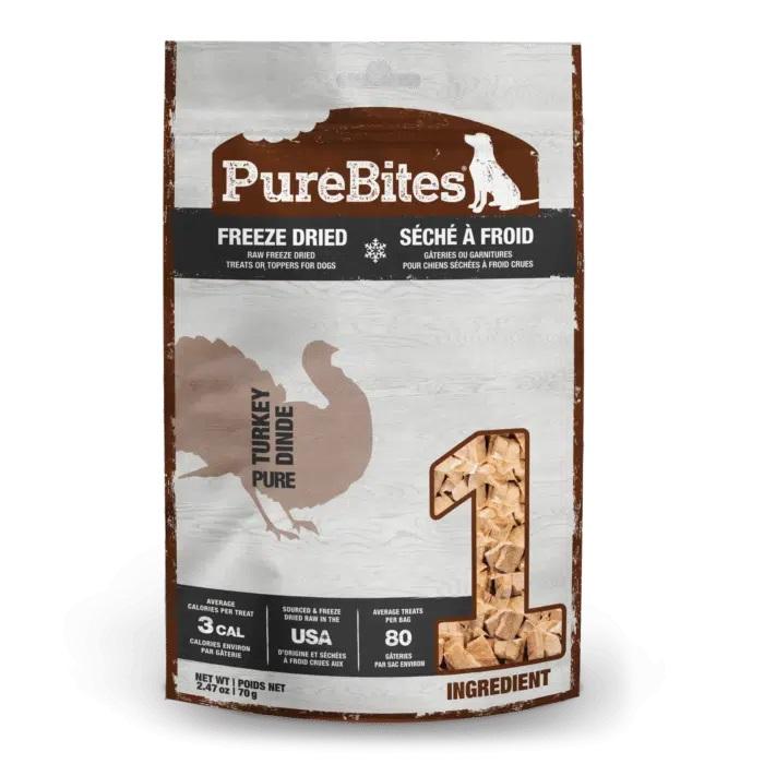  Pure Bites Turkey Freeze Dried Dog Treats - 2.47 Oz