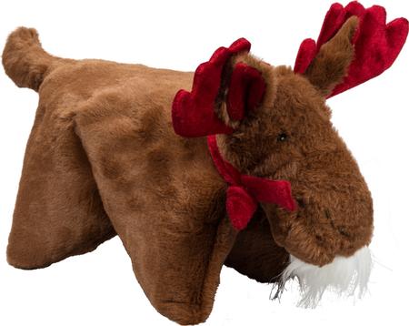 HuggleHounds Marty Moose Holiday Squooshie Toy