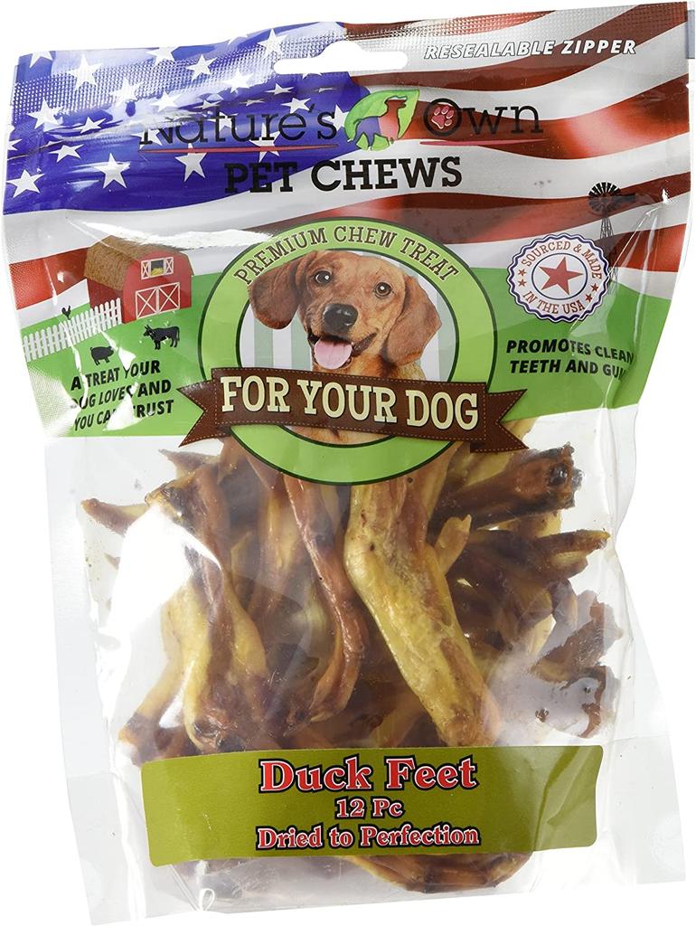  Nature's Own Duck Feet 12 Pack Dog Chews