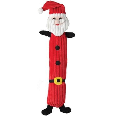 Patchwork Pet Corduroy Stick Santa Dog Toy