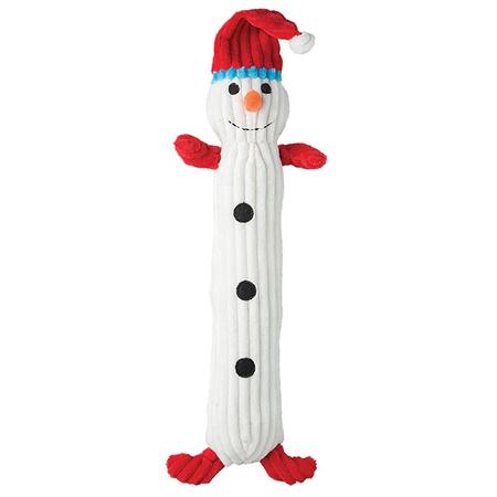 Patchwork Pet Corduroy Stick Snowman Dog Toy