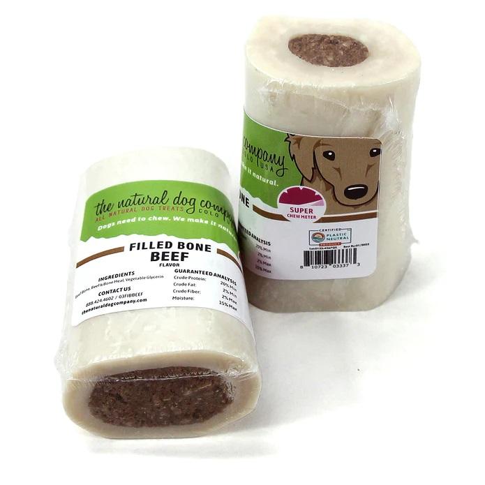  The Natural Dog Company Beef Filled Bone Dog Chew