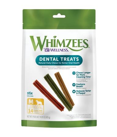 Whimzees Stix Dental Treats - Medium Bag