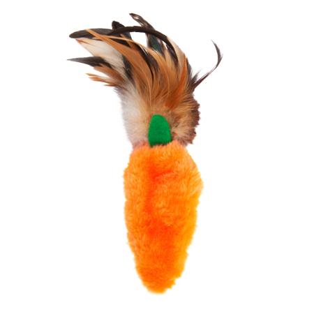 Kong Refillables Catnip Carrot with Feathers Toy