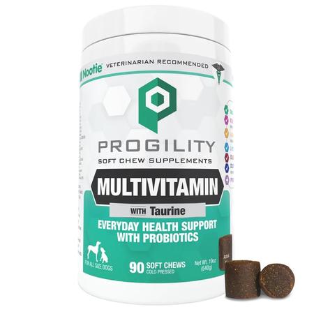Progility Multivitamin with Taurine Soft Chew Supplements for Dogs