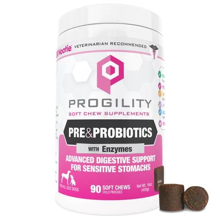 Progility Pre & Probiotics Soft Chew Supplements for Dogs
