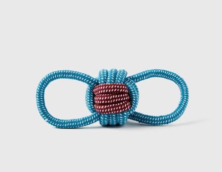 Jax & Bones Double Loop Celtic Knot Rope Toy - Blue & Red