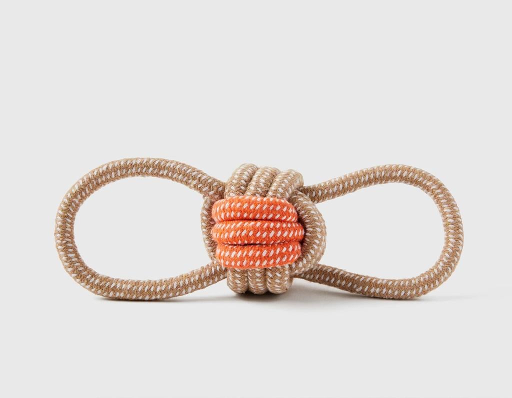  Jax & Bones Double Loop Celtic Knot Rope Toy - Grey & Orange