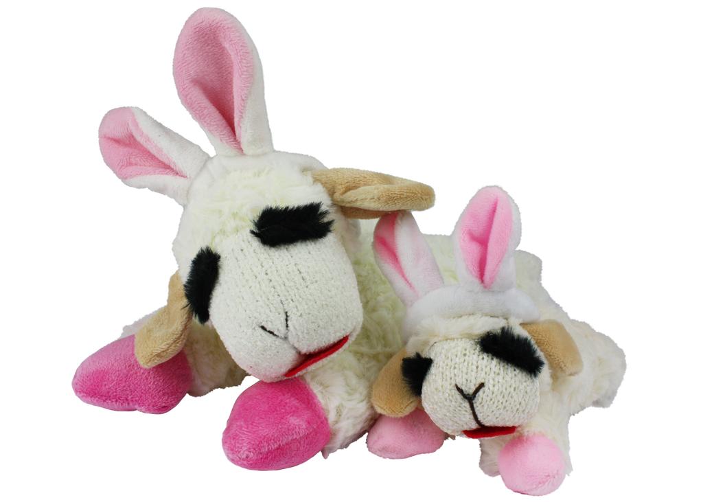  Multipet Easter Lambchop Plush Dog Toy