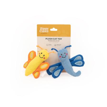 ZippyClaws 2-Pack Butterfly & Dragonfly Cat Toys