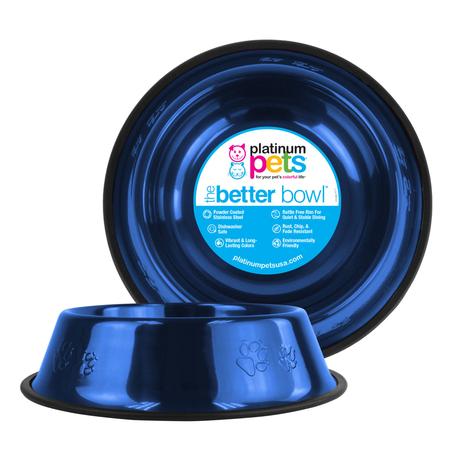 Platinum Pets Non-Tip Bowl - Sapphire Blue