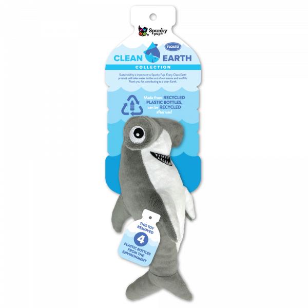  Spunky Pup Clean Earth Plush Hammerhead Shark Toy