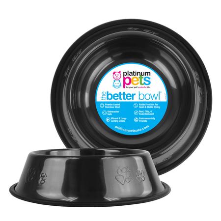 Platinum Pets Non-Tip Bowl - Plantinum Black