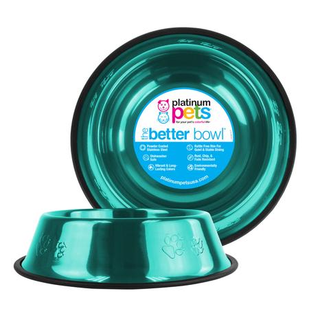 Platinum Pets Non-Tip Bowl - Caribbean Teal